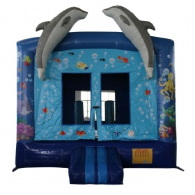 Inflatable Dolphin Bouncer with 4 by 4 Meter